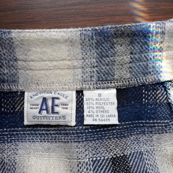 90s AE Plaid Mini Skirt - Picture 5 of 6